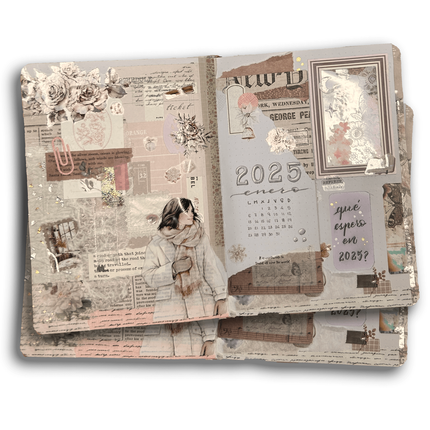 Foto de un Bullet Journal ilustrado