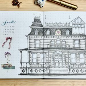 Bullet Journal de julio con polychromos sin material (online)
