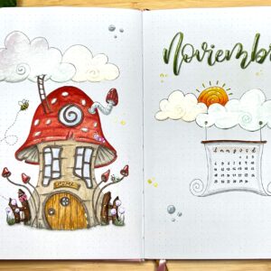 Bullet Journal de Noviembre con Acuarela