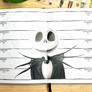 Bullet Journal de octubre y Pesadilla Antes de Navidad